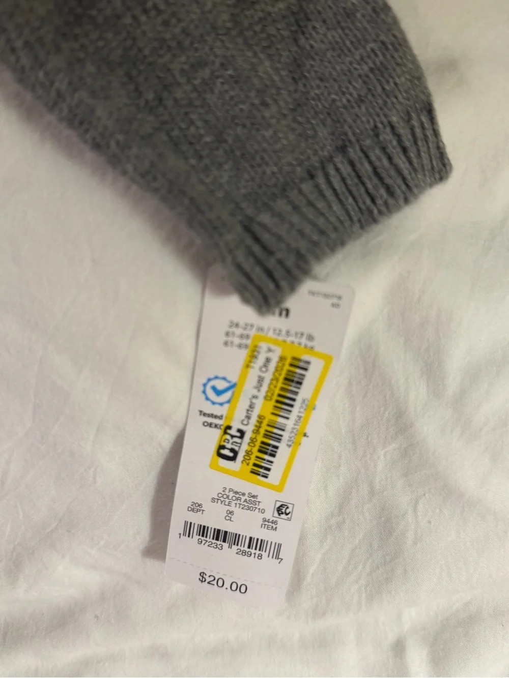 Carters soft gray